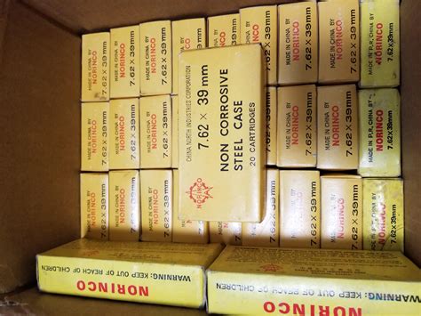 norinco steel core 7.62x39mm yellow box ammo for sale|norinco 7.62x39 ammo silver box.